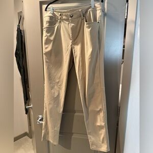 Lululemon ABC Pant Slim 34”L 34”W Light tan brown beige